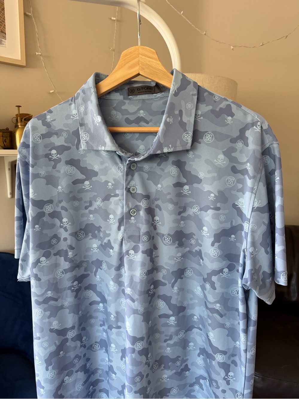 G/Fore Icon Light Blue Camouflage Golf Polo